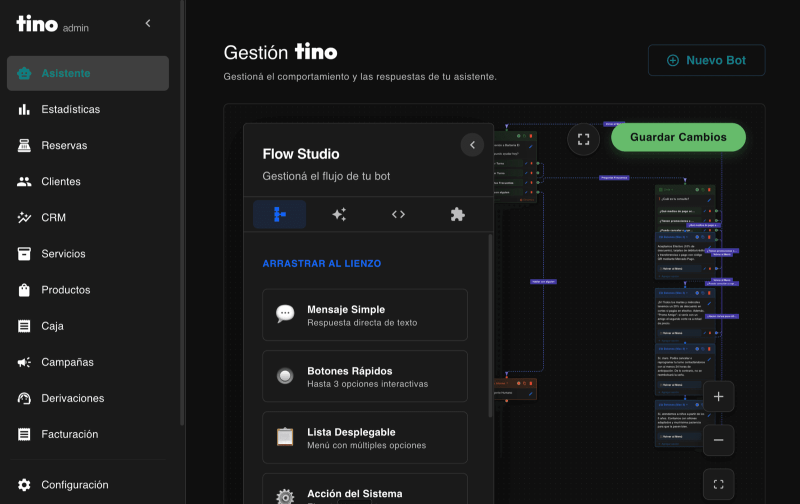 tino — proyecto de Producto propio · Asistente con IA desarrollado por H&S Software